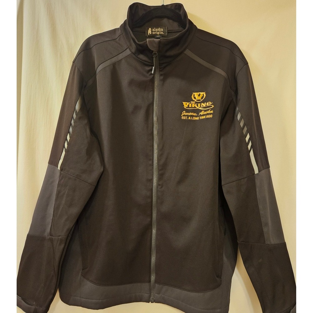 Alaska‎ Origin Mens The Viking Juneau Softshell Jacket Black Gray Large - Picture 2 of 15